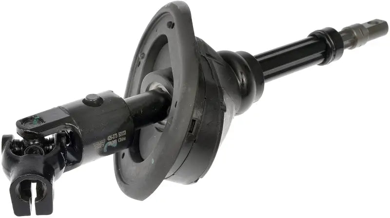 Black automotive steering shaft with universal joint for Dorman steering shaft assembly