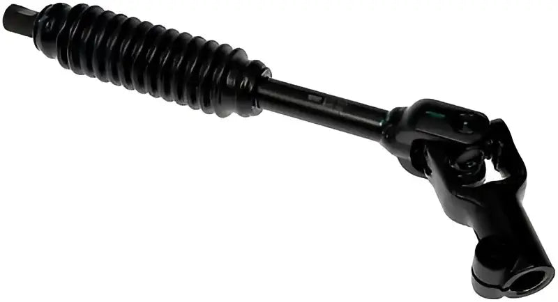 Black steering shaft with universal joints from the 425-470 Dorman steering shaft assembly