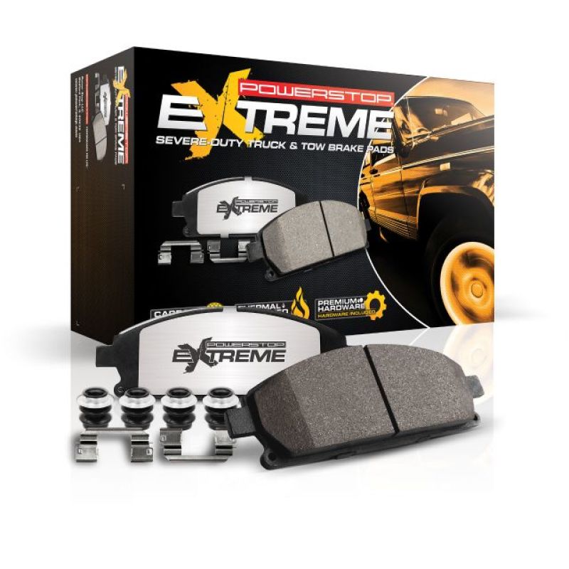 PowerStop Z36-1821 Power Stop 2018 Jaguar E-Pace Rear Z36 Truck & Tow Brake Pads w/Hardware