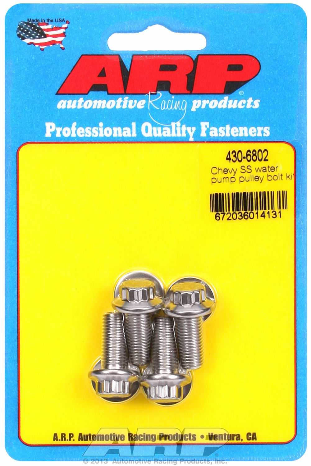 430-6802 ARP Fasteners Water Pump Pulley Bolt 5/16 Inch - 24 Thread