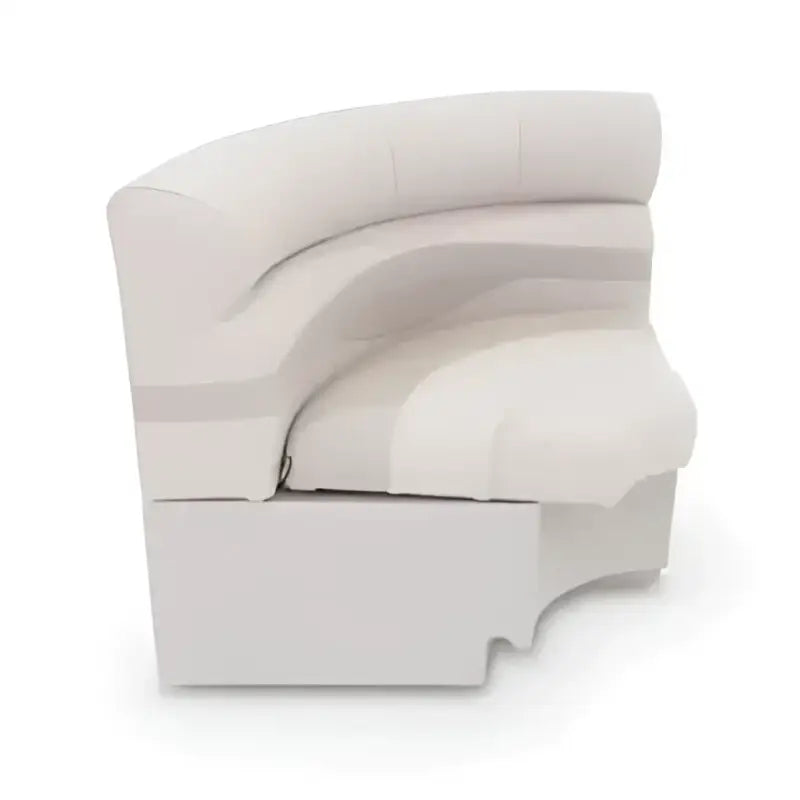 Taylor Made LCI curved pontoon boat corner seat with 30 radius corner in grey