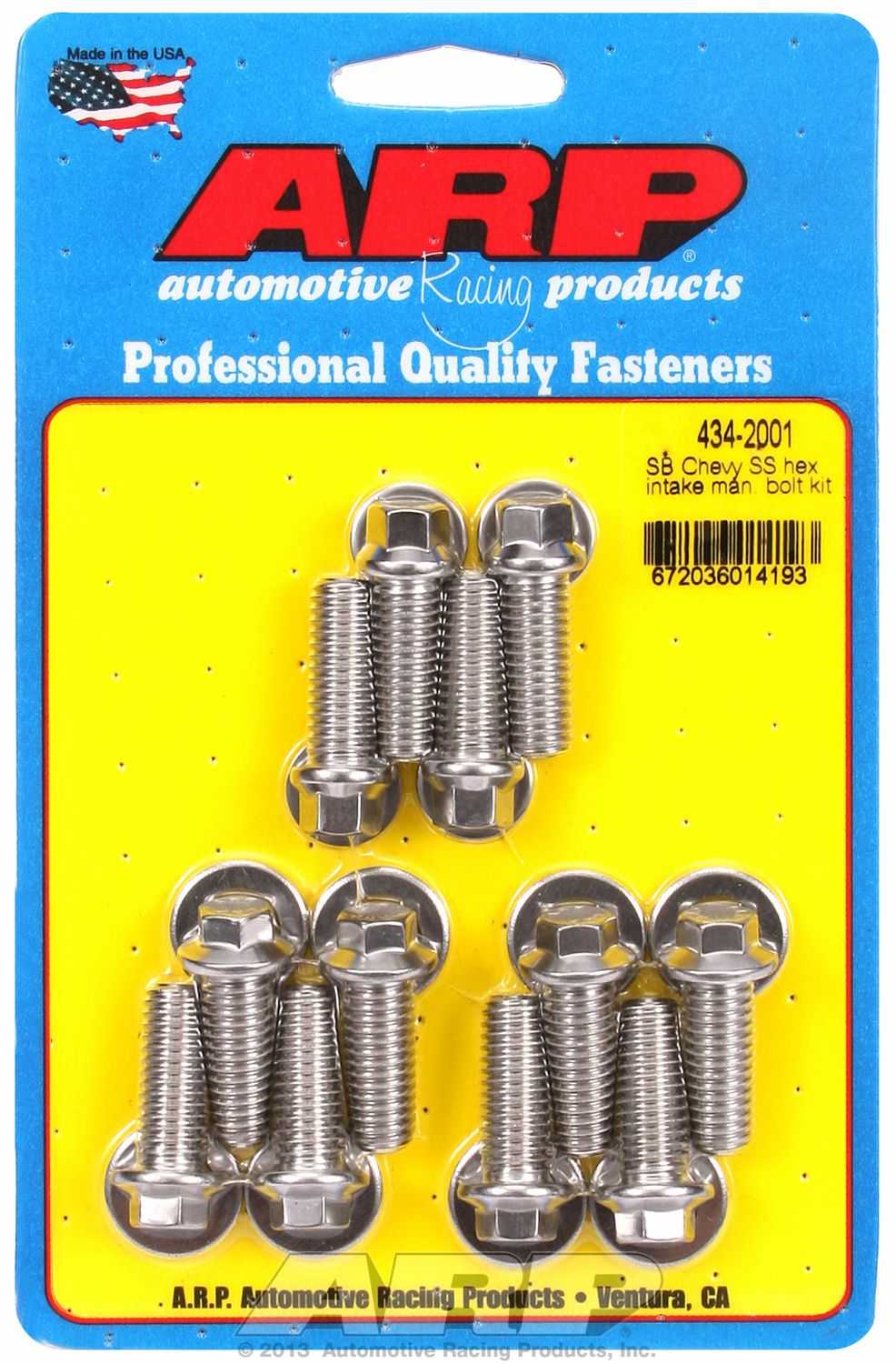 434-2001 ARP Fasteners Intake Manifold Bolt For Use With Chevy 265/