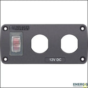 4364-BSS Blue Sea Panel Acc H2O 2 Socket Blank - Switch