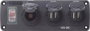 4365-BSS Blue Sea Panel Acc H2O 2 Usbs & Sckt - Switch