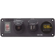 4366-BSS Blue Sea Panel Acc H2O Usb Sckt & Vmeter