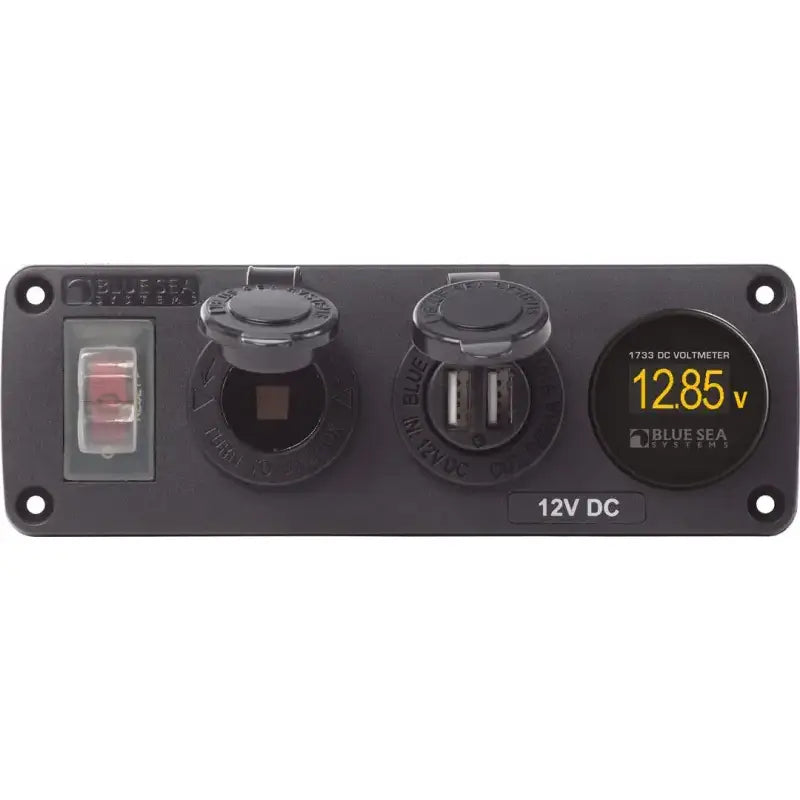 4366-BSS Blue Sea Panel Acc H2O Usb Sckt & Vmeter
