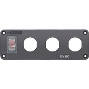 4367-BSS Blue Sea Panel Acc H2O 3 Socket Blank