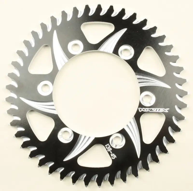 438ZK-45 Rear Cat5 Sprocket Aluminum 45t 530 Blk Kaw/Suz/Yam 