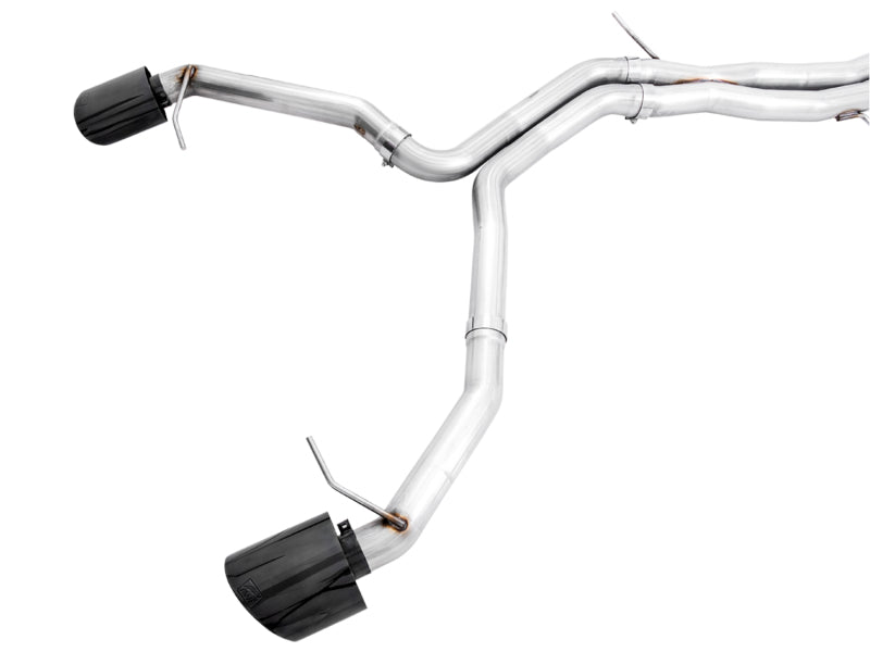 AWE Tuning 3020-33124 AWE Tuning Audi B9.5 RS5 Sportback Non-Resonated Track Edition Exhaust - RS-Style Diamond Blk Tips