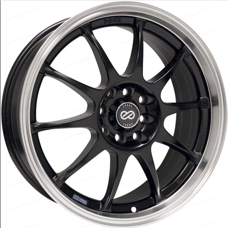 Enkei 409-565-01BK Enkei J10 15x6.5 4x100/114.3 38mm Offset 72.62mm Bore Dia Silver w/ Machined Lip Wheel