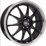 Enkei 409-770-11BK Enkei J10 17x7 4x100/108 42mm Offset 72.62mm Bore Dia Matte Black w/ Machined Lip Wheel