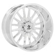Polished 43QF Allegiance FGD chrome star-spoke wheel rim, 24x14 8x170
