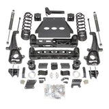 Black truck suspension lift kit for factory air suspension upgrade on Readylift 6.0 inch