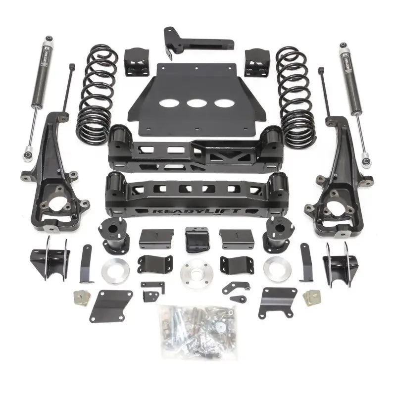 Black truck suspension lift kit for factory air suspension by Readylift 6.0 inches