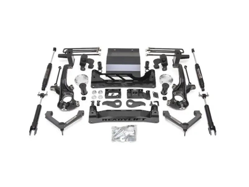 Truck suspension lift kit with 8 inch front and rear lift for added height