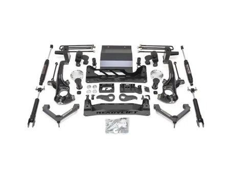 Truck suspension lift kit with 8 inch front and rear lift for added height