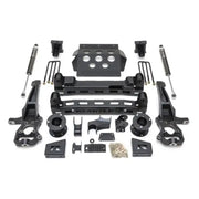 Black truck suspension lift kit with rear Falcon shocks from Readylift 6 Big Lift Kit