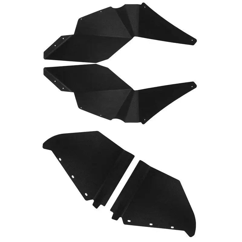 Black HMW Haircell polyethylene mud flaps for cars in the Spike Over Fenders Set Black Hon