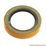 Circular Timken Seal with yellow exterior for superior protection and optimal performance