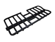 Black metal cargo carrier on Saris Cyclin Freedom Superclamp bike rack