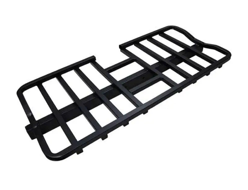 Black metal cargo carrier on Saris Cyclin Freedom Superclamp bike rack
