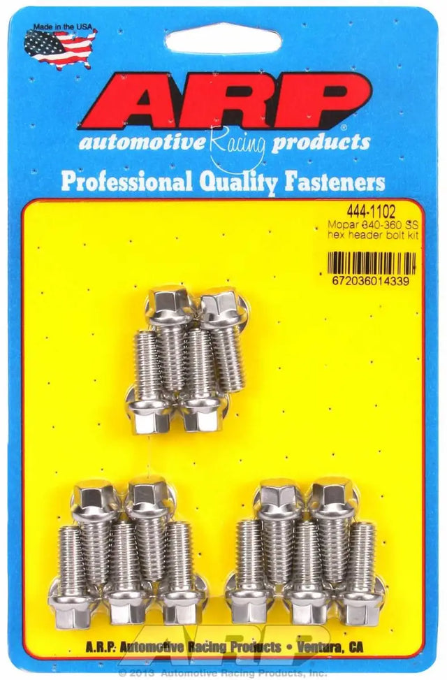 444-1102 ARP Fasteners Exhaust Header Bolt For Use With Chrysler