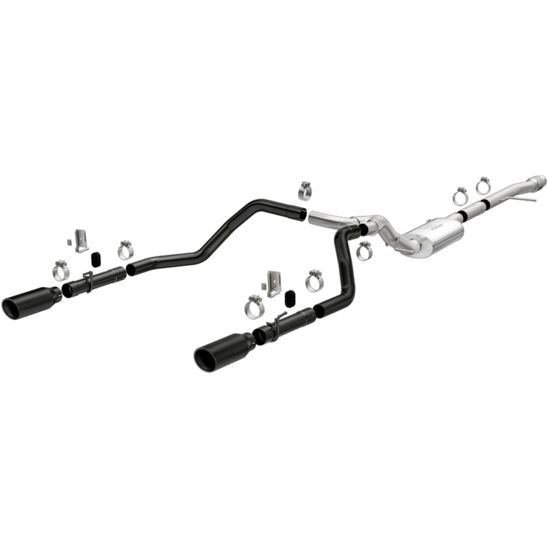 Magnaflow 19472 MagnaFlow 2019 Chevy Silverado 1500 V8 5.3L/V6 4.3L Street Series Dual Exit Exhaust w/ Black Tips