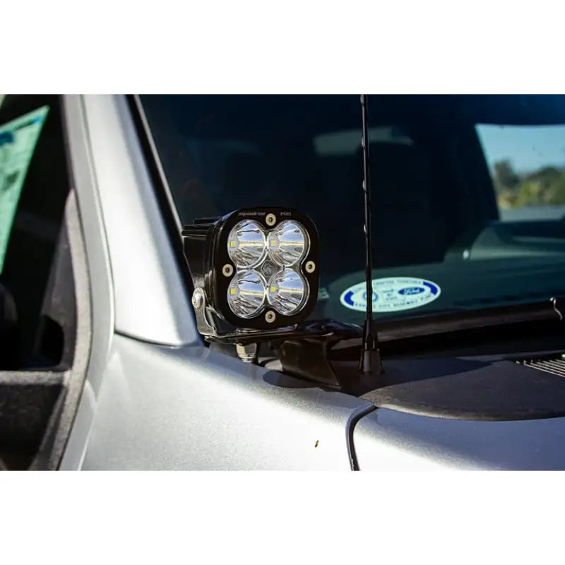 447695UP Baja Design Squadron Sport LED light bar in black housing with silver accents for F-150 pillar kit