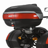 Matte black 447FZ Top Case Sidearms for easy hard luggage mounting on motorcycles