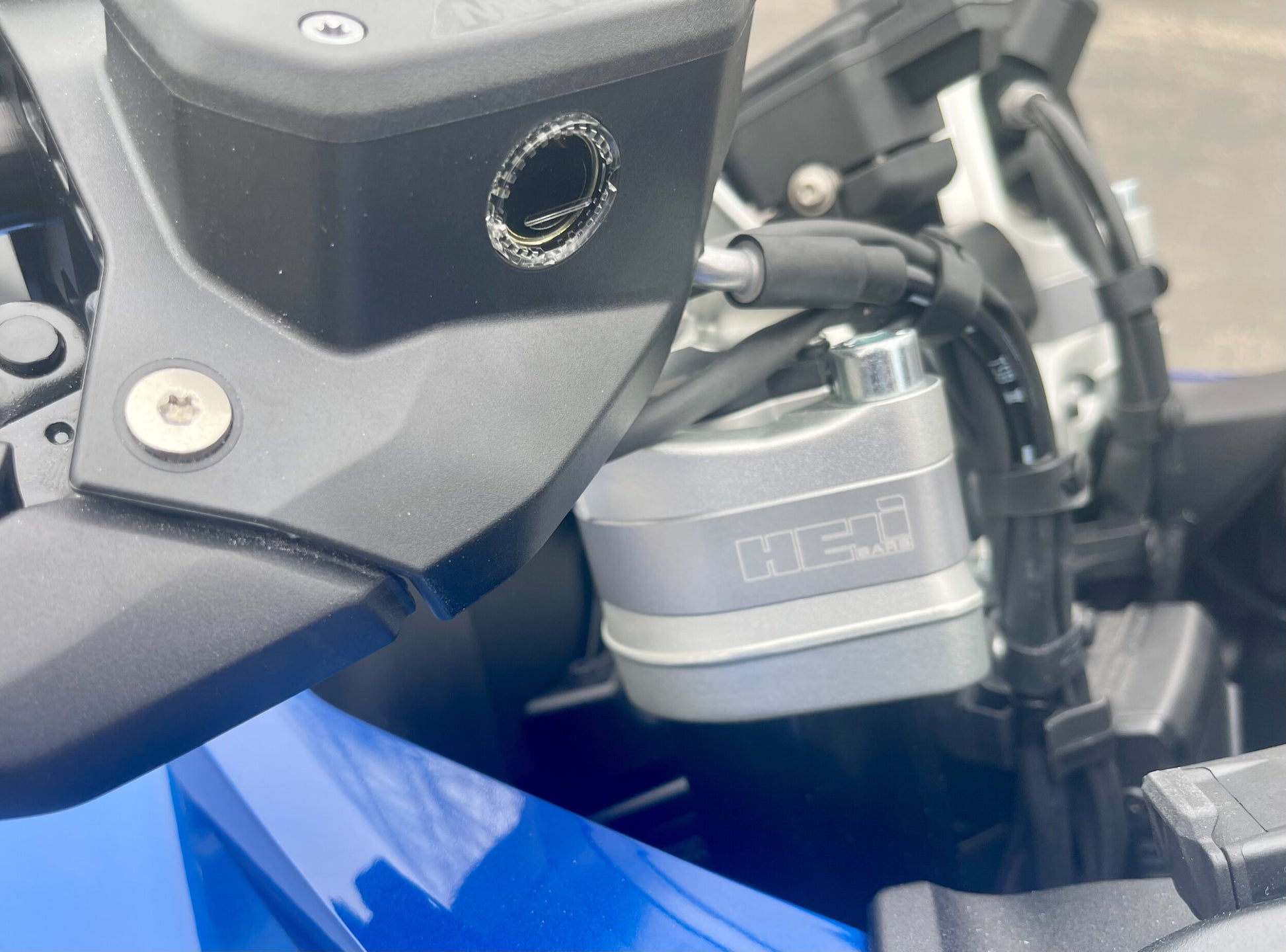 Helibars Handlebars HR05200 - Silver Handlebar Risers