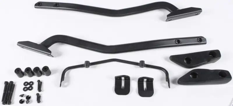 Matte black Black metal roof rack components for hard luggage mounting hardware