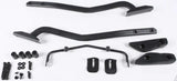 Matte black Black metal roof rack components for hard luggage mounting hardware