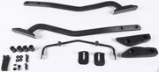 Matte black Black metal roof rack components for hard luggage mounting hardware