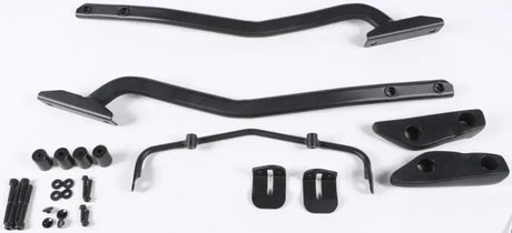 Matte black Black metal roof rack components for hard luggage mounting hardware
