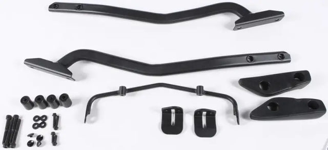 Matte black Black metal roof rack components for hard luggage mounting hardware