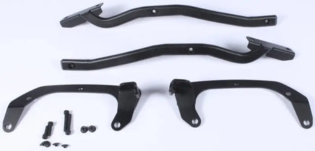 Matte black black metal vehicle hood hinges for hard luggage mounting hardware on 451FZ Top Case Sidearms