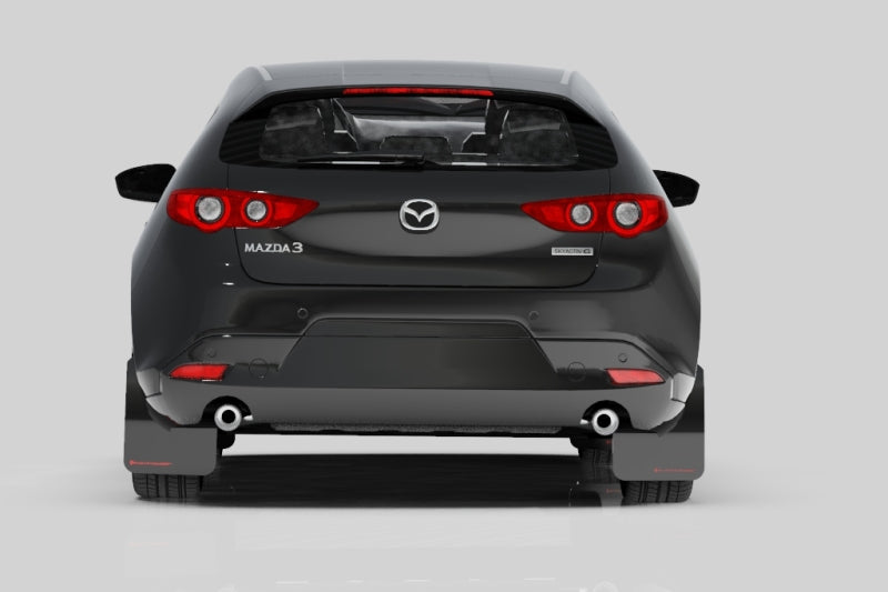 Rally Armor MF61-UR-BLK/DGRY MF61-UR-BLK/DGRY Rally Armor 2019+ Mazda3 GT Sport Hatch UR Black Mud Flap w/ Dark Grey Logo