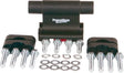 Black handlebar riser kit with mounting hardware for Ski Doo Pivot Adapter Kit