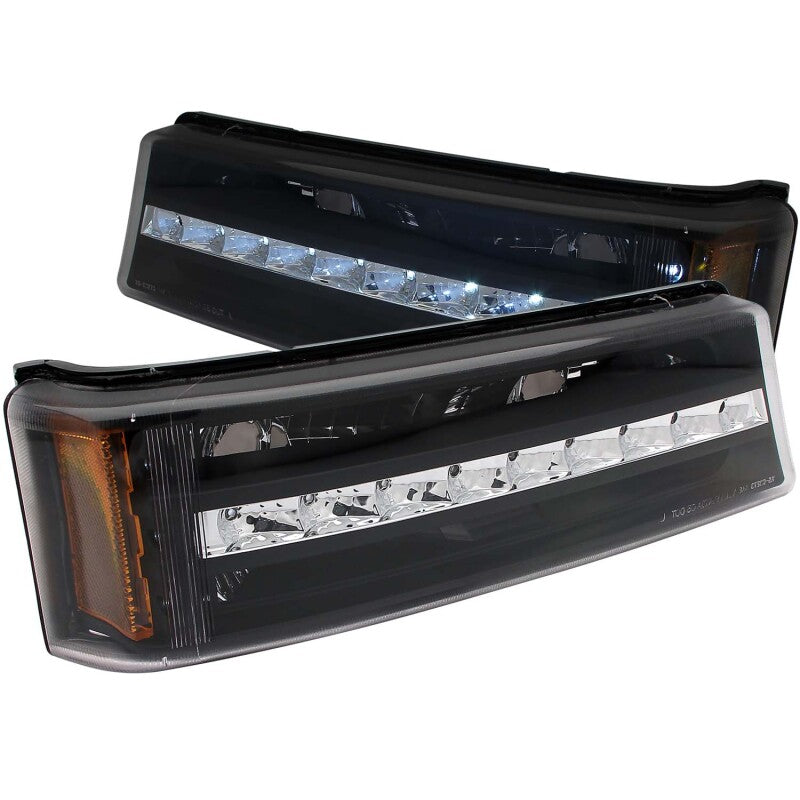 ANZO 511067 ANZO 2003-2006 Chevrolet Silverado 1500 LED Parking Lights Black w/ Amber Reflector