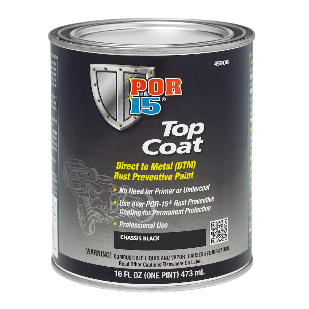 45908 Por 15 Top Coat Chassis Black - Pint - Paints Coatings and Markers