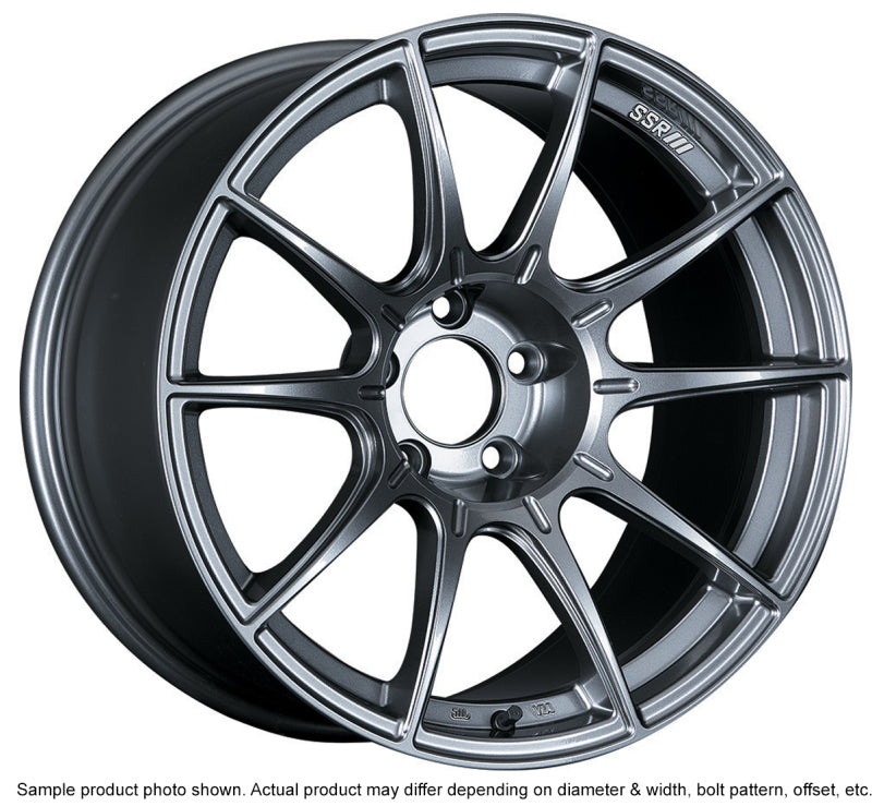 SSR XA18105+1505GDK SSR GTX01 18x10.5 5x114.3 15mm Offset Dark Silver Wheel Evo X / G35 / 350z / 370z