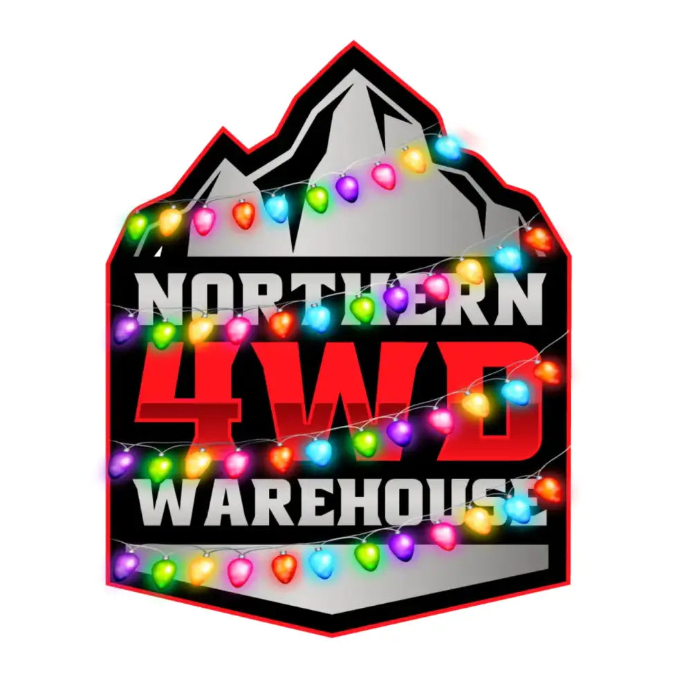 Northern 4WD Warehouse logo with festive colorful lights, AVADA - Best Sellers, Must Haves