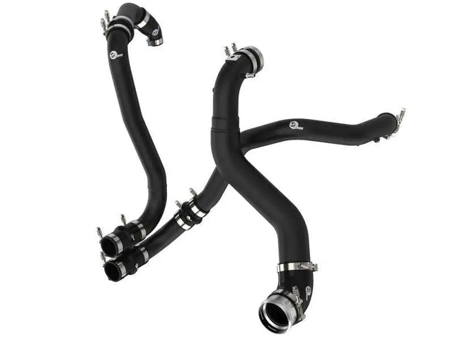 aFe 46-20514-B aFe BladeRunner 21-22 Ford F-150 Ecoboost V6-3.5L(tt) Aluminum Hot and Cold Charge Pipe Kit Black