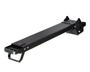 Black metal slide-out cargo tray for Saris Cyclin MHS 3-bike base hitch system
