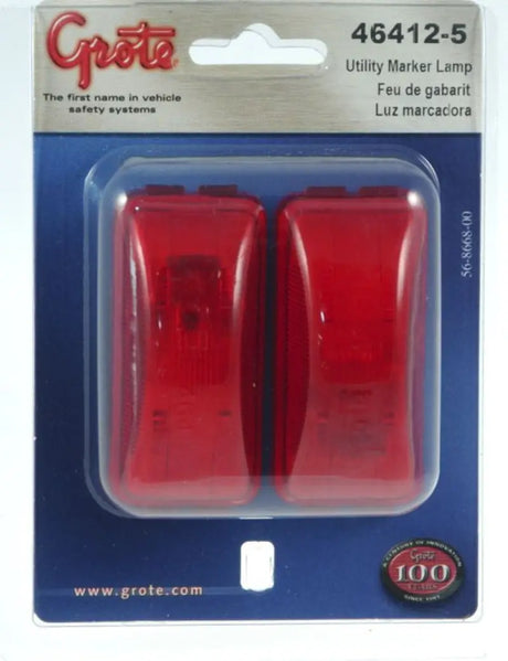 46412-5 Grote Perlux Sngl Bulb/Marker Lamp Red