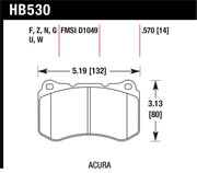 Hawk Performance HB530G.570 Hawk 07-08 Acura TL Type S DTC-60 Race Front Brake Pads