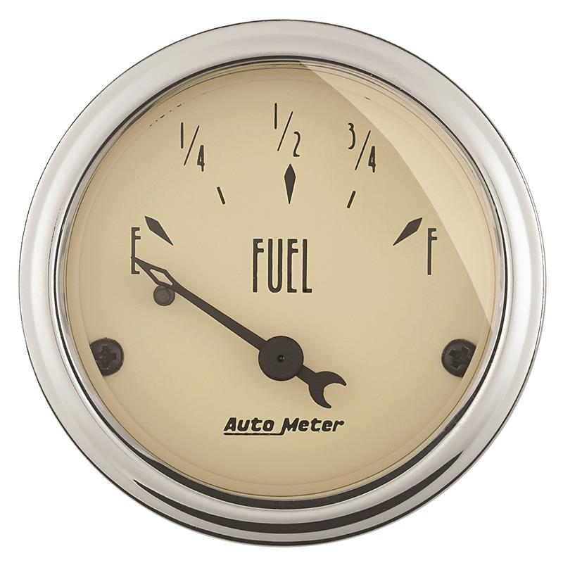 AutoMeter 1815 Autometer 2-1/16in Antique Beige 0E to 90F Electric Fuel Level Gauge
