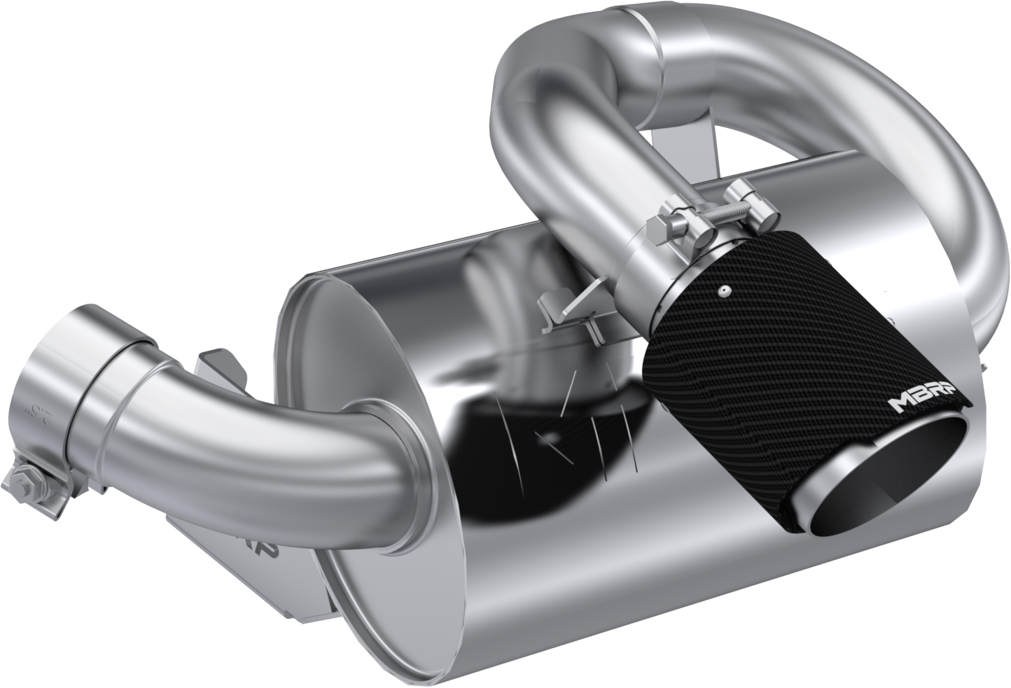 MBRP Performance Muffler Exhaust AT-9215PT - Single Slip-ON Center Exit 2.5
