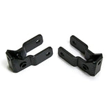 Two black metal brackets for Readylift Shock Extension, shock extension upgrade part