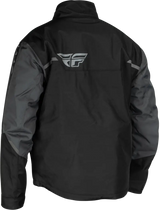 Black and gray Outpost Jacket showing rugged winter style Perfect for cold weather